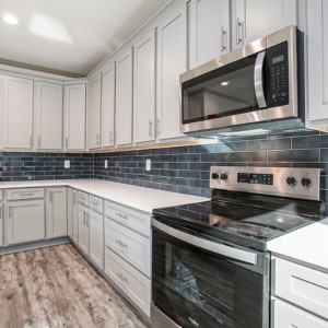 Building Modern Kitchen Cabinets with Grey and White Accents—Simplified